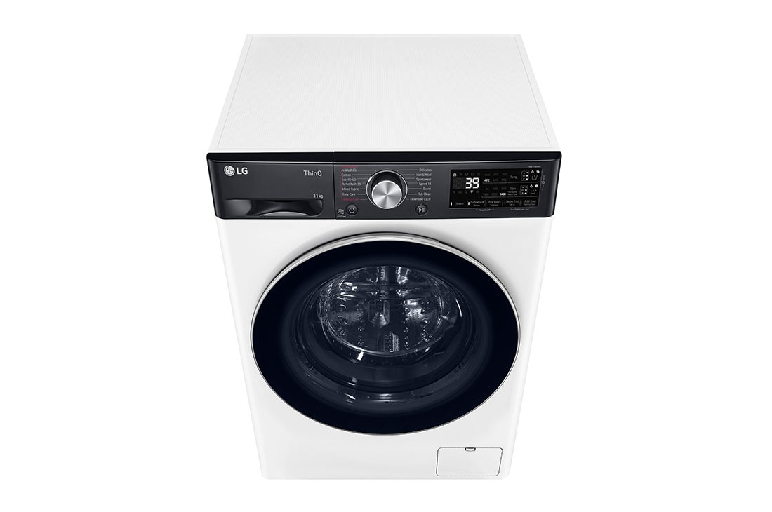 LG 750. sērijas 11 kg veļas mašīna, dziļums 56.5 cm, Top perspective view , F4WR711S3HA, thumbnail 9