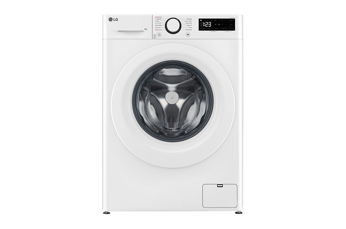 LG skalbyklė 9 kg | AIDD | R5 serijos | A-10% | Gylis 56.5cm | Balta |Steam | F4WR509SWW, Front view, F4WR509SWW