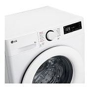 LG siaura skalbyklė 8 kg | AIDD | R5 serijos | A-10% | Gylis 47.5cm | Balta |Steam | F2WR508SWW, Vaizdas iš priekio iš viršaus, F2WR508SWW, thumbnail 3