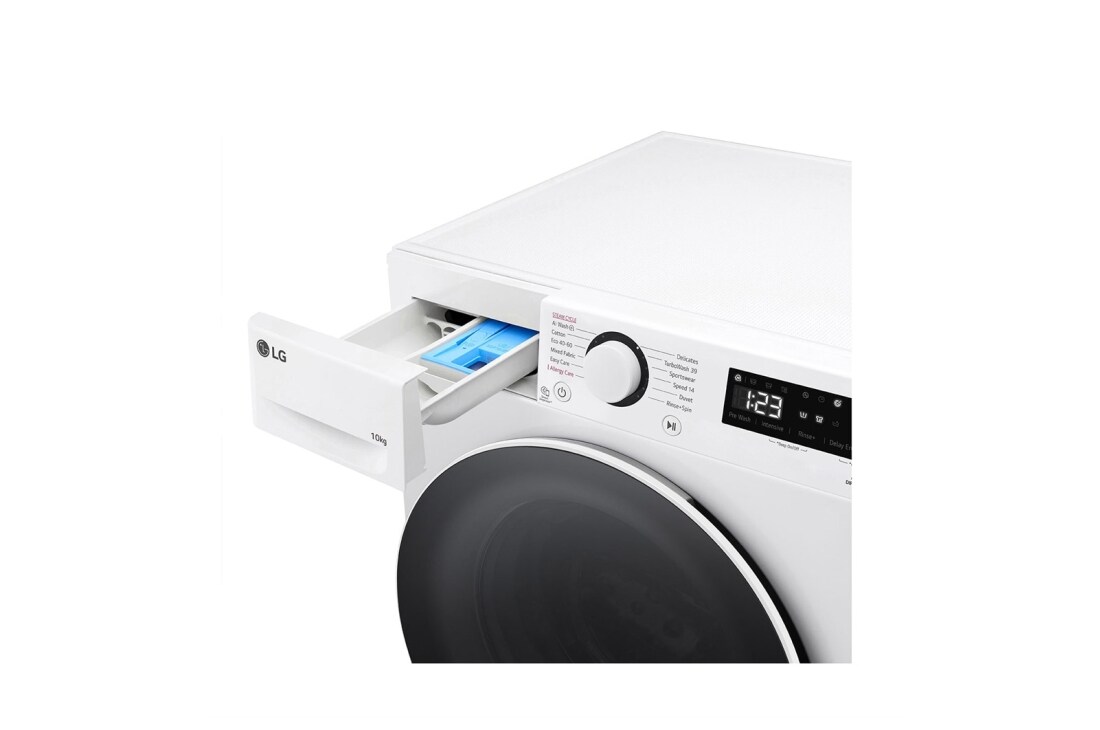 LG siaura skalbyklė 10 kg | AIDD | R5 serijos | A-10% | Gylis 47.5cm | Balta | Steam | F4WR510S0W, Drawer open, F4WR510S0W, thumbnail 5