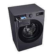 LG skalbimo mašina 8kg | Gylis 475 mm | A-10 % | R5 serija | Juoda | AI DD™ | Steam™ | Inverter Direct Drive™, Top perspective view, F2WR508SBM, thumbnail 8
