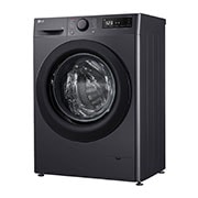 LG skalbimo mašina 8kg | Gylis 475 mm | A-10 % | R5 serija | Juoda | AI DD™ | Steam™ | Inverter Direct Drive™, Right side open door view, F2WR508SBM, thumbnail 11