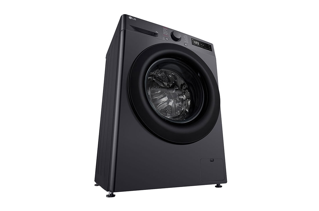 LG skalbimo mašina 8kg | Gylis 475 mm | A-10 % | R5 serija | Juoda | AI DD™ | Steam™ | Inverter Direct Drive™, Right side view, F2WR508SBM, thumbnail 12