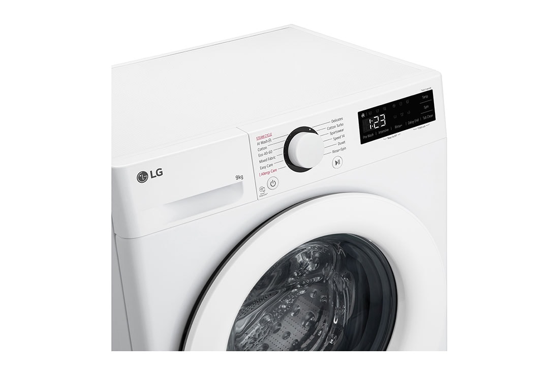 LG skalbimo mašina 9kg | Gylis 475mm | A-10 % | R5 serija | Balta | AI DD™ | Steam™ | Inverter Direct Drive™, side view, F2WR509SWW, thumbnail 3