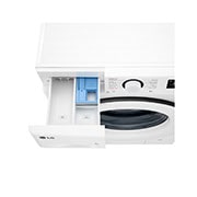 LG skalbimo mašina 9kg | Gylis 475mm | A-10 % | R5 serija | Balta | AI DD™ | Steam™ | Inverter Direct Drive™, detergent drawer detail, F2WR509SWW, thumbnail 7