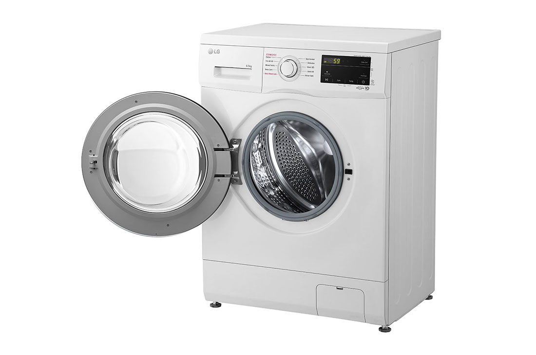 LG skalbimo mašina | 6.5kg | Baltas | E klasė | Inverter Direct Drive™ | Steam™, right side open, F2J3WSBWE, thumbnail 10