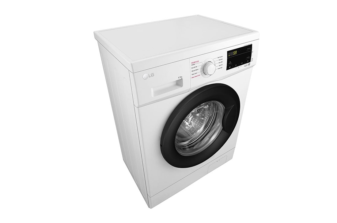 LG skalbimo mašina | 6.5kg | Baltas | E klasė | Inverter Direct Drive™ | Steam™, top perspective view, F2J3WSBWE, thumbnail 7