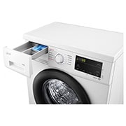LG skalbimo mašina | 6.5kg | Baltas | E klasė | Inverter Direct Drive™ | Steam™, detergent port side view, F2J3WSBWE, thumbnail 6