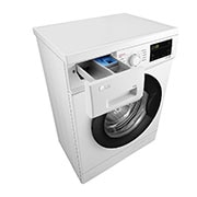 LG skalbimo mašina | 6.5kg | Baltas | E klasė | Inverter Direct Drive™ | Steam™, top perspective with detergent , F2J3WSBWE, thumbnail 8
