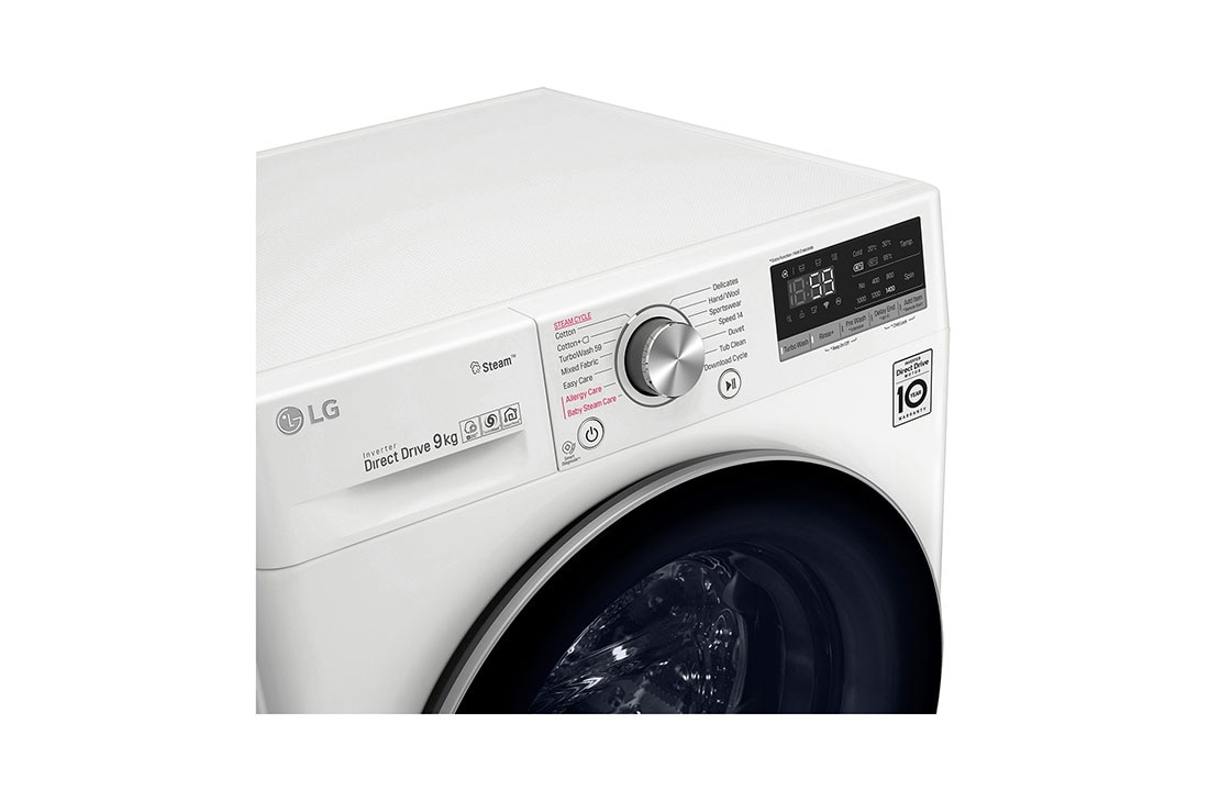 LG V600 serijos 9kg skalbimo mašina, gylis 56,5cm, F4WN609S1, thumbnail 7