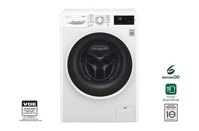 LG 7kg „6 Motion“ skalbimo mašina su garų funkcija, A+++ -30%, F2J6QY0W, thumbnail 1