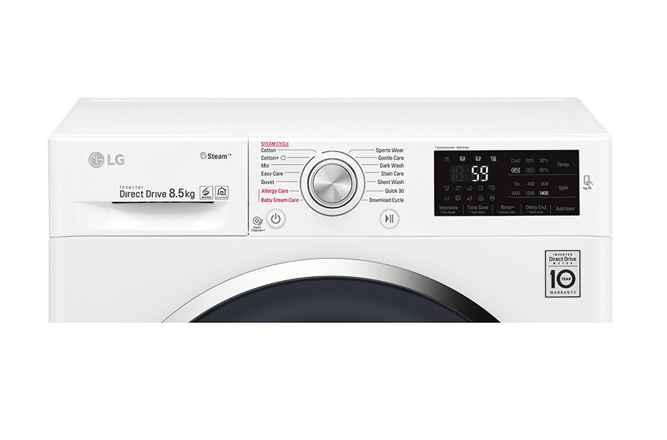LG 8.5kg „6 Motion“ skalbimo mašina su garų funkcija, F4J6EY2W, thumbnail 13
