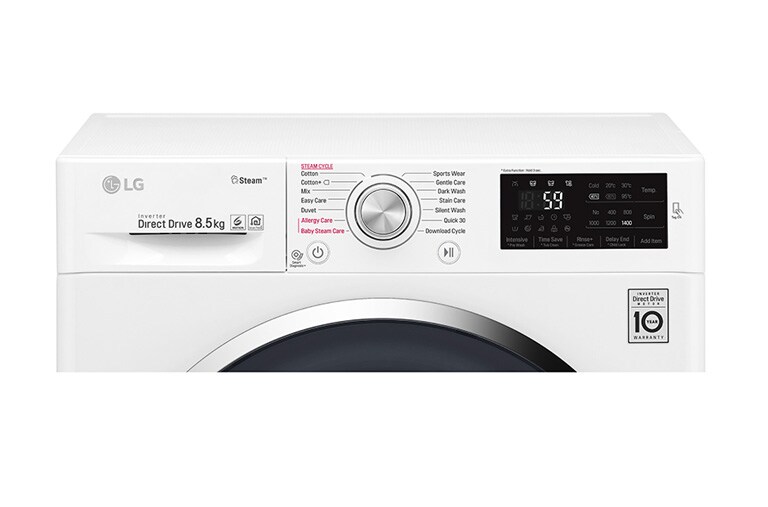 LG 8.5kg „6 Motion“ skalbimo mašina su garų funkcija, F4J6EY2W, thumbnail 13