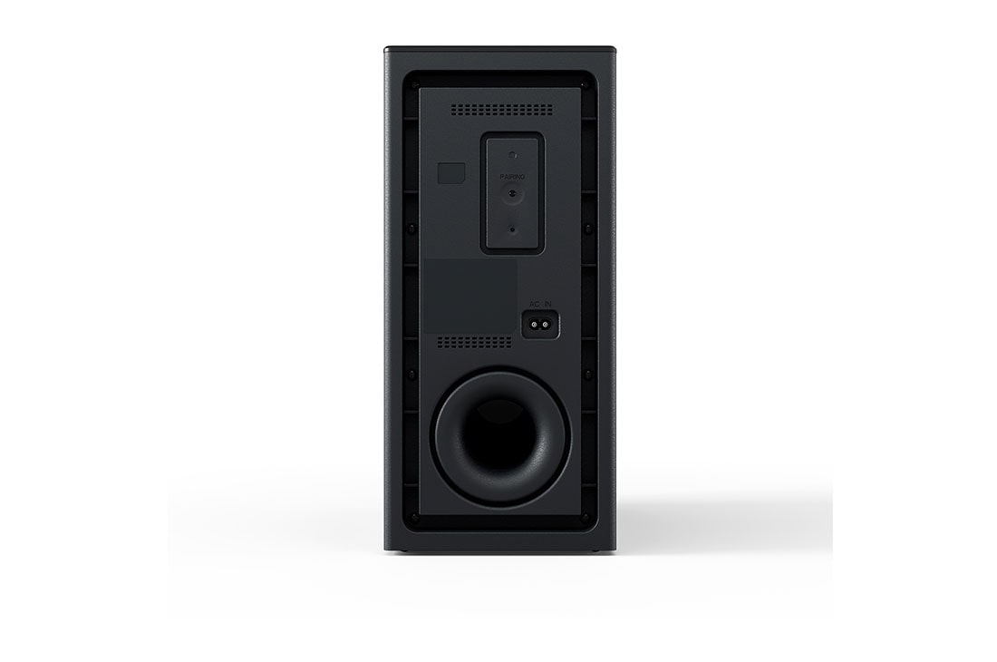 LG 420W, 3.1 kanalų SG10TY LG „Soundbar“ garso sistema su „Dolby Atmos“, puikiai dera su LG OLED evo AI G serijos TV, Žemų dažnių garsiakalbio vaizdas iš galo, SG10TY, thumbnail 9