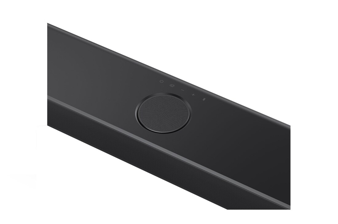 LG „Soundbar“ garso sistema S77TY su „Dolby Atmos“ ir 3.1.3 kanalais, LG „Soundbar“ S77TY centrinio į viršų nukreipto garsiakalbio vaizdas iš viršaus ir kampu, S77TY, thumbnail 5