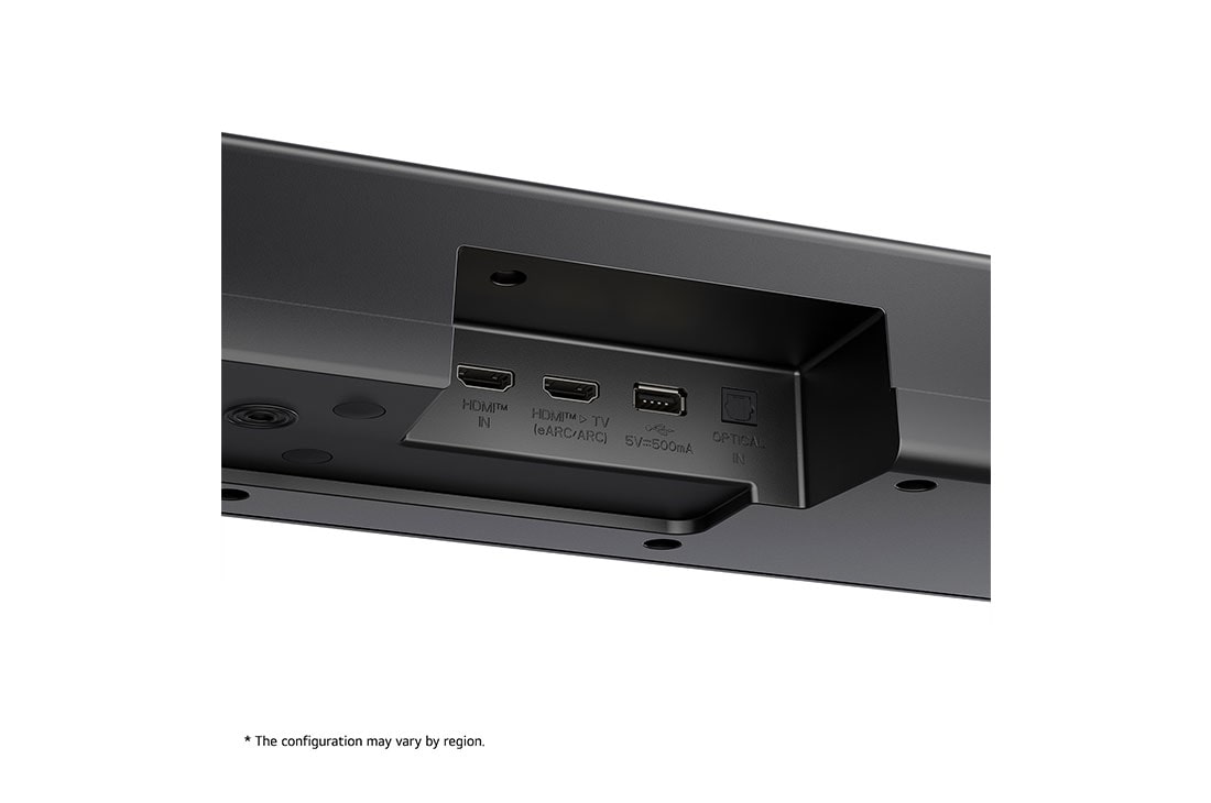 LG 400W, 3.1.1 kanalų S70TY LG „Soundbar“ garso sistema su „Dolby Atmos“, puikiai dera su LG QNED AI TV, LG „Soundbar“ S70TY galo vaizdas kampu, S70TY, thumbnail 7