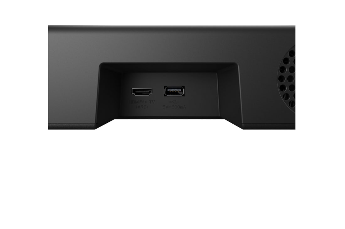 LG 50W, 2.0 kanalų S20A LG „Soundbar“ garso sistema, laido prievadai iš arti, S20A, thumbnail 10