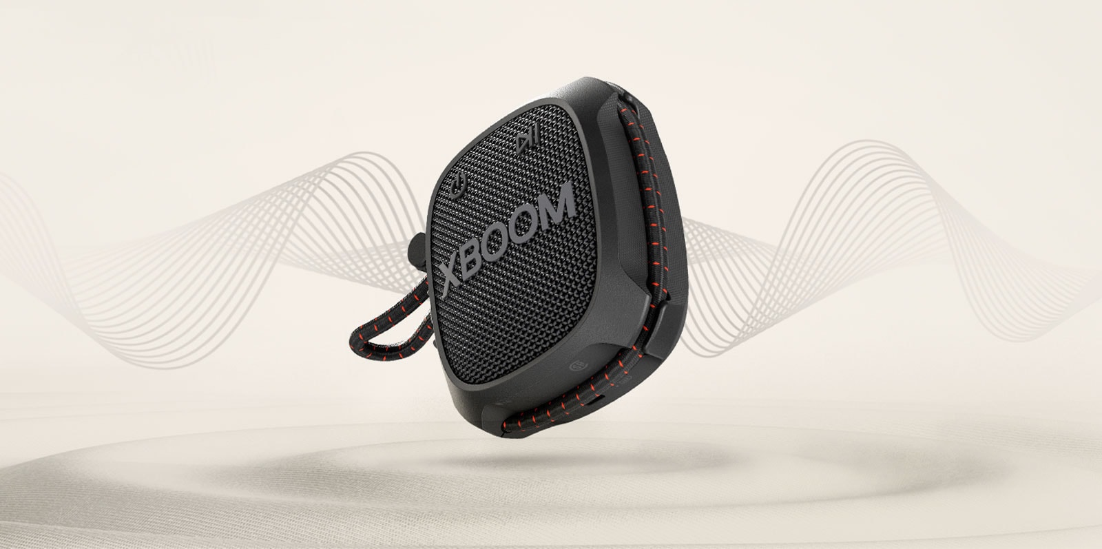 „Soundwaves“ rodo LG XBOOM Go XG2T žemo garso stiprinimo algoritmą.