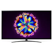 LG 65 colių „NanoCell“ 4K televizorius su procesoriumi „α7“ ir garso technologija „Dolby Atmos“, vaizdas iš priekio su papildomu vaizdu, 65NANO913NA, thumbnail 2