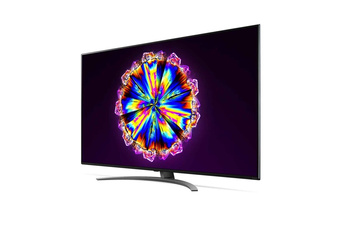 LG 65 colių „NanoCell“ 4K televizorius su procesoriumi „α7“ ir garso technologija „Dolby Atmos“, 30 degree side view with infill image, 65NANO913NA, thumbnail 3