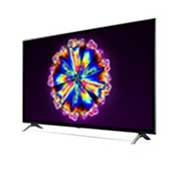 LG 65 colių „NanoCell“ 4K televizorius su procesoriumi „α7“ ir garso technologija „Dolby Atmos“, 30 degree side view with infill image, 65NANO903NA, thumbnail 3