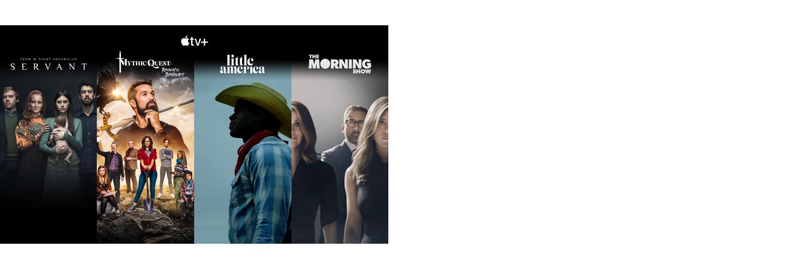 Programoje „Apple TV+“ 4 populiariausių filmų miniatiūros