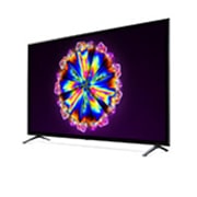 LG 75 colių  „NanoCell“ 4K televizorius su procesoriumi „α7“ ir HGIG režimu žaidimams, 30 degree side view with infill image, 75NANO903NA, thumbnail 3