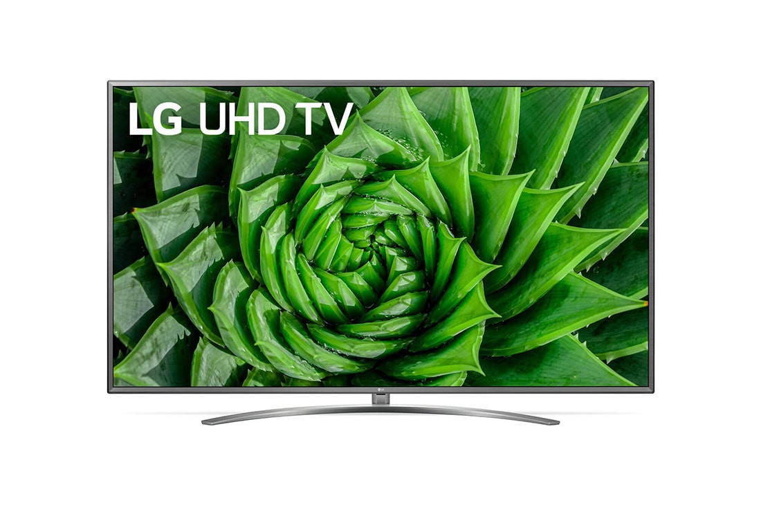 LG 75 colių UHD 4K televizorius, vaizdas iš priekio su papildomu vaizdu, 75UN81003LB