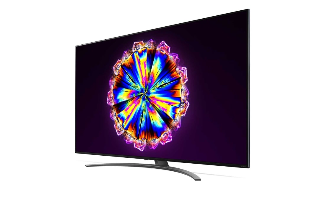 LG 86 colių „NanoCell“ 4K TV su procesoriumi „α7“ ir garso technologija „Dolby Atmos“, vaizdas 30 laipsnių iš šono, 86NANO913NA, thumbnail 3
