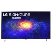 LG 77 colių OLED 8K televizorius, Vaizdas iš priekio su papildomu vaizdu, OLED77ZX9LA, thumbnail 1