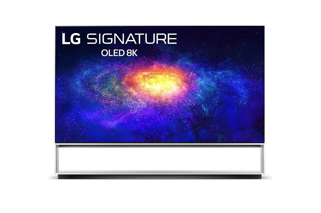 LG 86 colių OLED 8K televizorius, Vaizdas iš priekio su papildomu vaizdu, OLED88ZX9LA