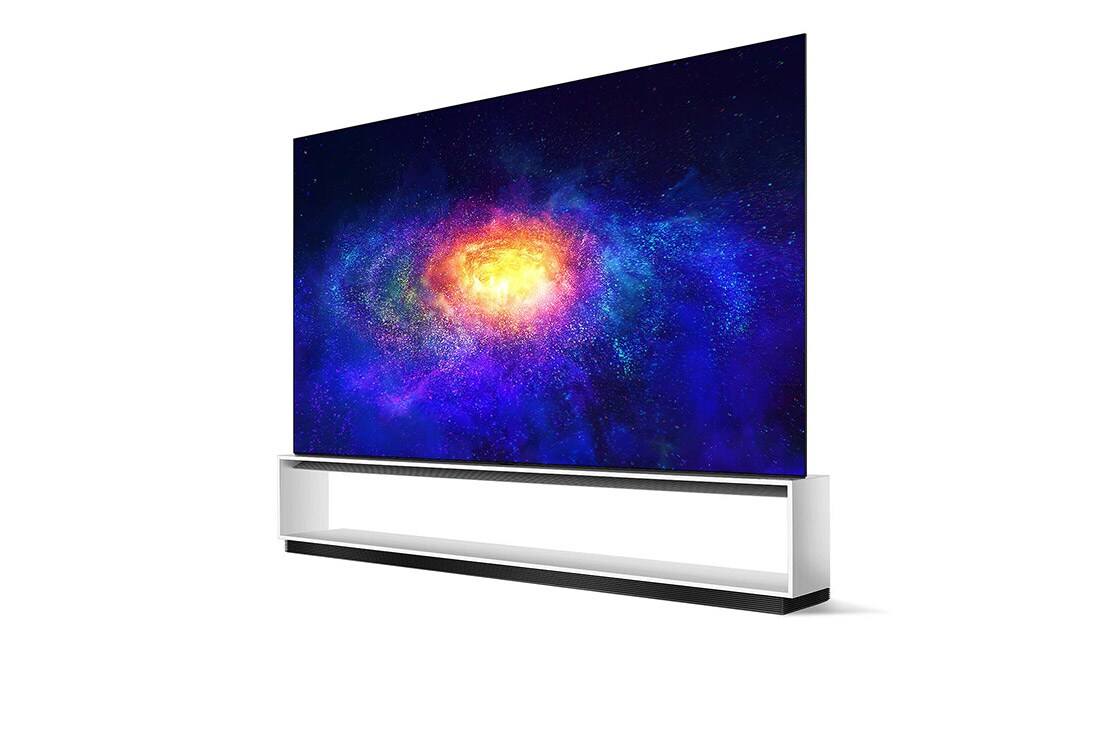 LG 86 colių OLED 8K televizorius, 60 laipsnių vaizdas iš šono su papildomu vaizdu, OLED88ZX9LA, thumbnail 3