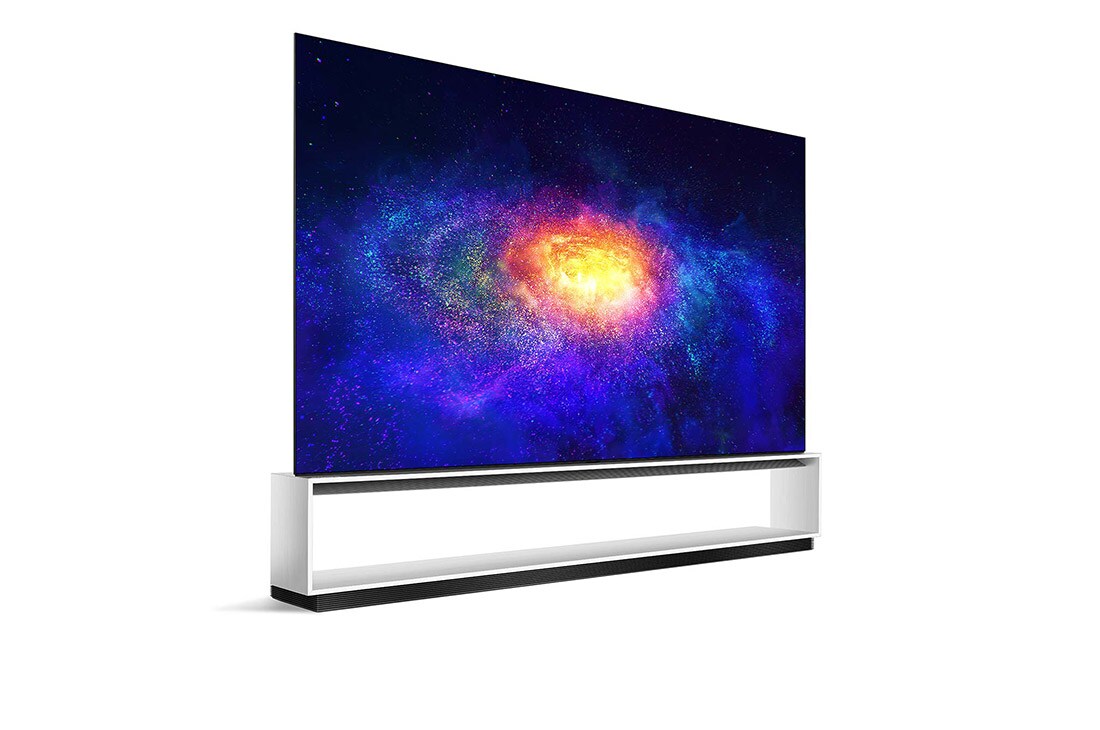 LG 86 colių OLED 8K televizorius, 60 laipsnių vaizdas iš šono su papildomu vaizdu, OLED88ZX9LA, thumbnail 5