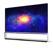 LG 86 colių OLED 8K televizorius, 30 laipsnių vaizdas iš šono su papildomu vaizdu, OLED88ZX9LA, thumbnail 2