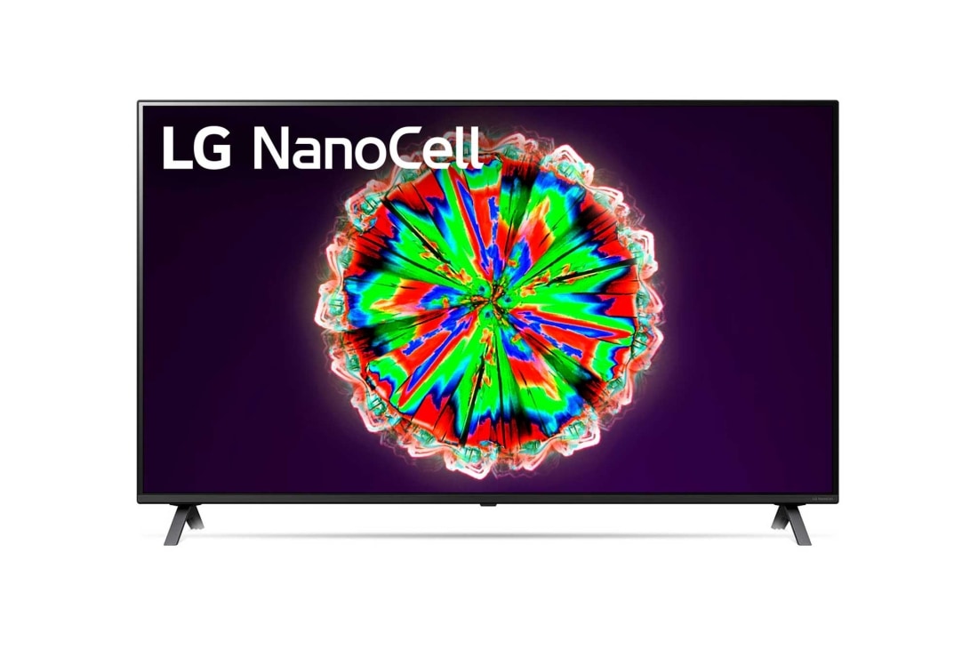 LG 55 colių „NanoCell“ 4K televizorius su „HDR10 Pro“ ir HGIG režimu žaidimams, vaizdas iš priekio su papildomu vaizdu, 55NANO803NA