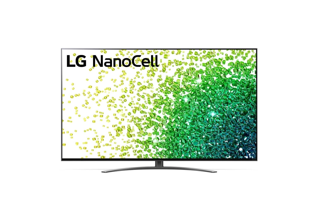 LG 50 colių NanoCell 4K teler koos protsessor α7 ja helisüsteem Dolby Atmos, LG „NanoCell“ TV vaizdas iš priekio, 50NANO863PA