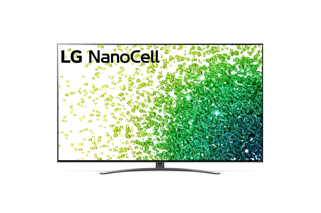LG 75 colių NanoCell 4K teler koos protsessor α7 ja helisüsteem Dolby Atmos, LG „NanoCell“ TV vaizdas iš priekio, 75NANO863PA