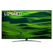 LG 65 colių QNED 4K televizorius, LG QNED televizoriaus vaizdas iš priekio su papildomu vaizdu ir gaminio logotipu, 65QNED813QA, thumbnail 1