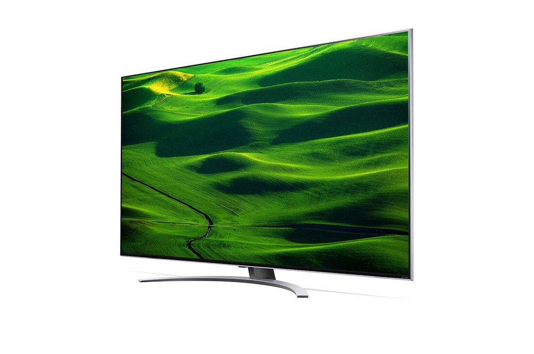 LG 65 colių QNED 4K televizorius, 30 laipsnių vaizdas iš šono su papildomu vaizdu, 65QNED823QB, thumbnail 3