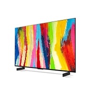 LG 42'' 4K OLED evo TV C2, 60 laipsnių vaizdas iš šono, OLED42C21LA, thumbnail 3
