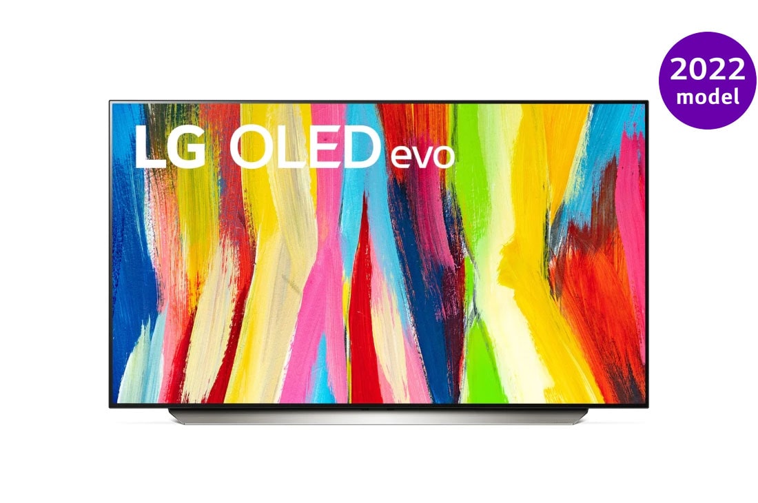 LG 48 colių 4K OLED evo TV C2, Vaizdas iš priekio, OLED48C22LB