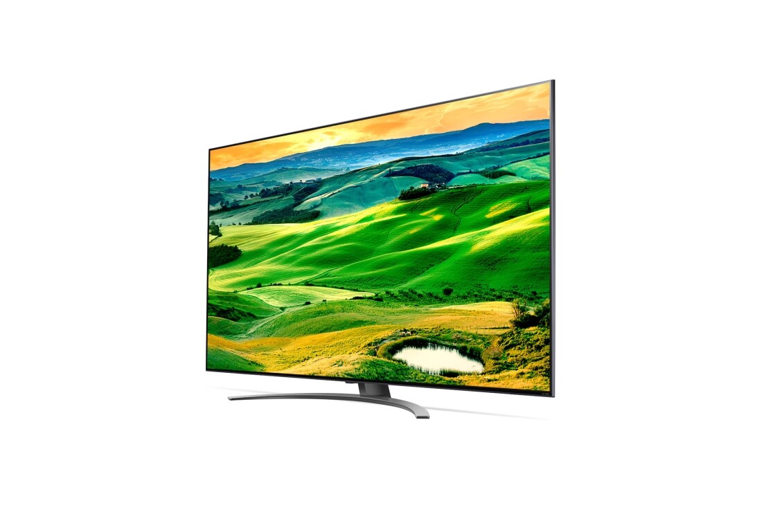 LG 75 colių QNED 4K televizorius, 30 laipsnių vaizdas iš šono su papildomu vaizdu, 75QNED813QA, thumbnail 3