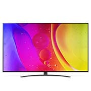 LG 75 colių NanoCell 4K televizorius su procesoriumi ir Dolby Atmos, vaizdas iš priekio su užpildančiu vaizdu, 75NANO823QB, thumbnail 2