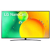 LG  75 colių NanoCell 4K televizorius su procesoriumi , LG „NanoCell“ televizoriaus vaizdas iš priekio, 75NANO763QA, thumbnail 1