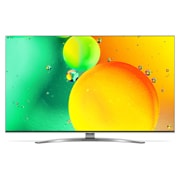 LG 43 colių NanoCell 4K televizorius su procesoriumi ir Dolby Atmos, vaizdas iš priekio su užpildančiu vaizdu, 43NANO783QA, thumbnail 2