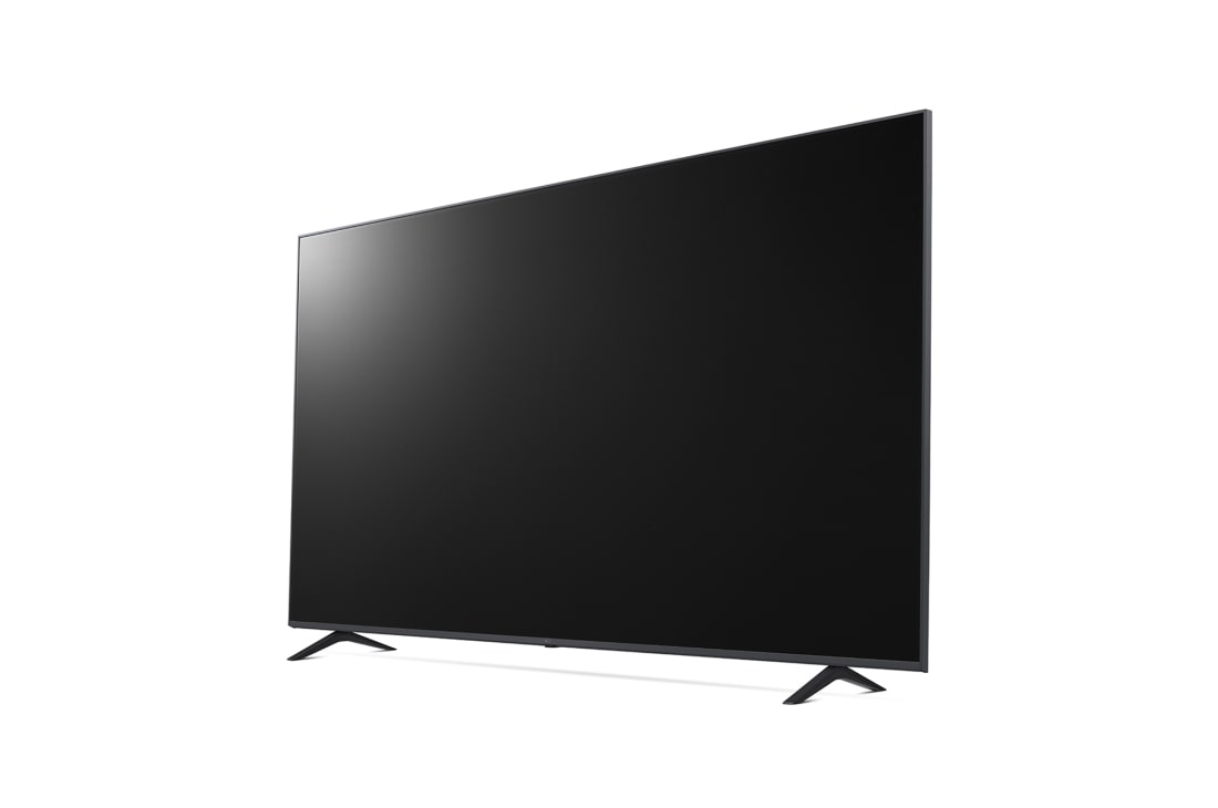 LG 86 colių UHD 4K televizorius  86UQ8000, 30 laipsnių vaizdas iš šono su užpildančiu vaizdu, 86UQ80003LB, thumbnail 3