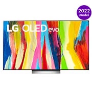 LG 77 colių 4K OLED evo TV C2, Vaizdas iš priekio, OLED77C22LB, thumbnail 1