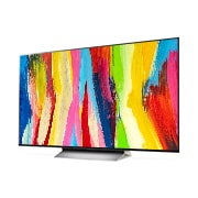 LG 77 colių 4K OLED evo TV C2, Šiek tiek pakreiptas vaizdas iš šono, OLED77C22LB, thumbnail 2