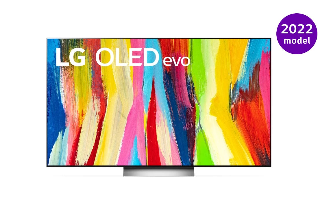 LG 65  colių 4K OLED evo TV C2, Vaizdas iš priekio, OLED65C22LB