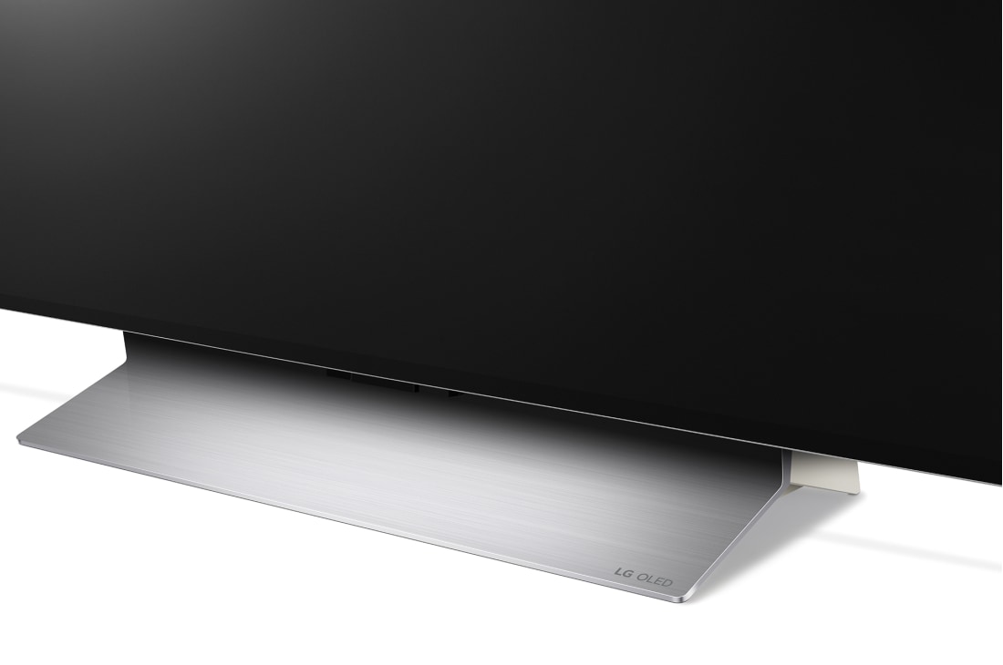 LG 65  colių 4K OLED evo TV C2, Pagrindo vaizdas iš šono iš arti, OLED65C22LB, thumbnail 8